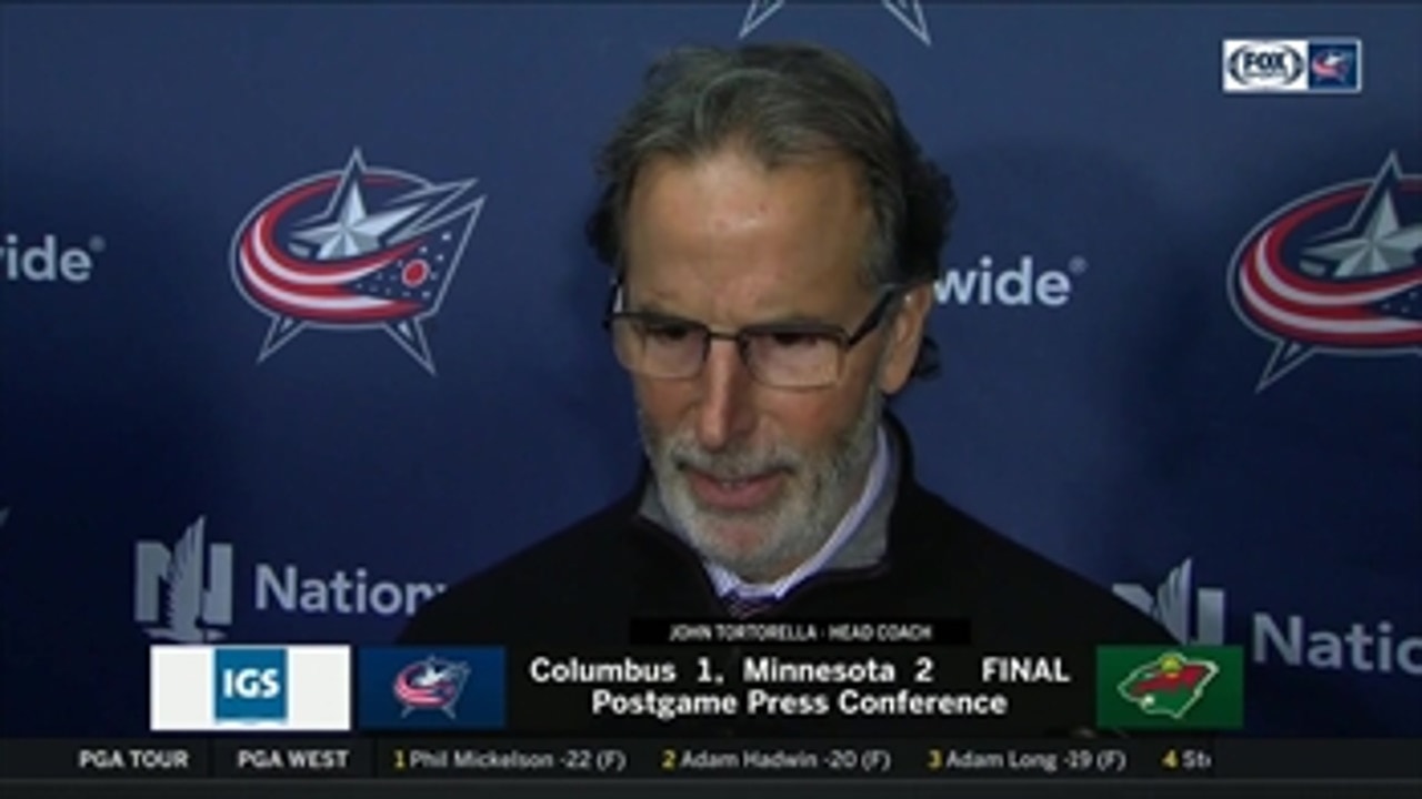 Coach Tortorella demands more of his players after loss to Minnesota