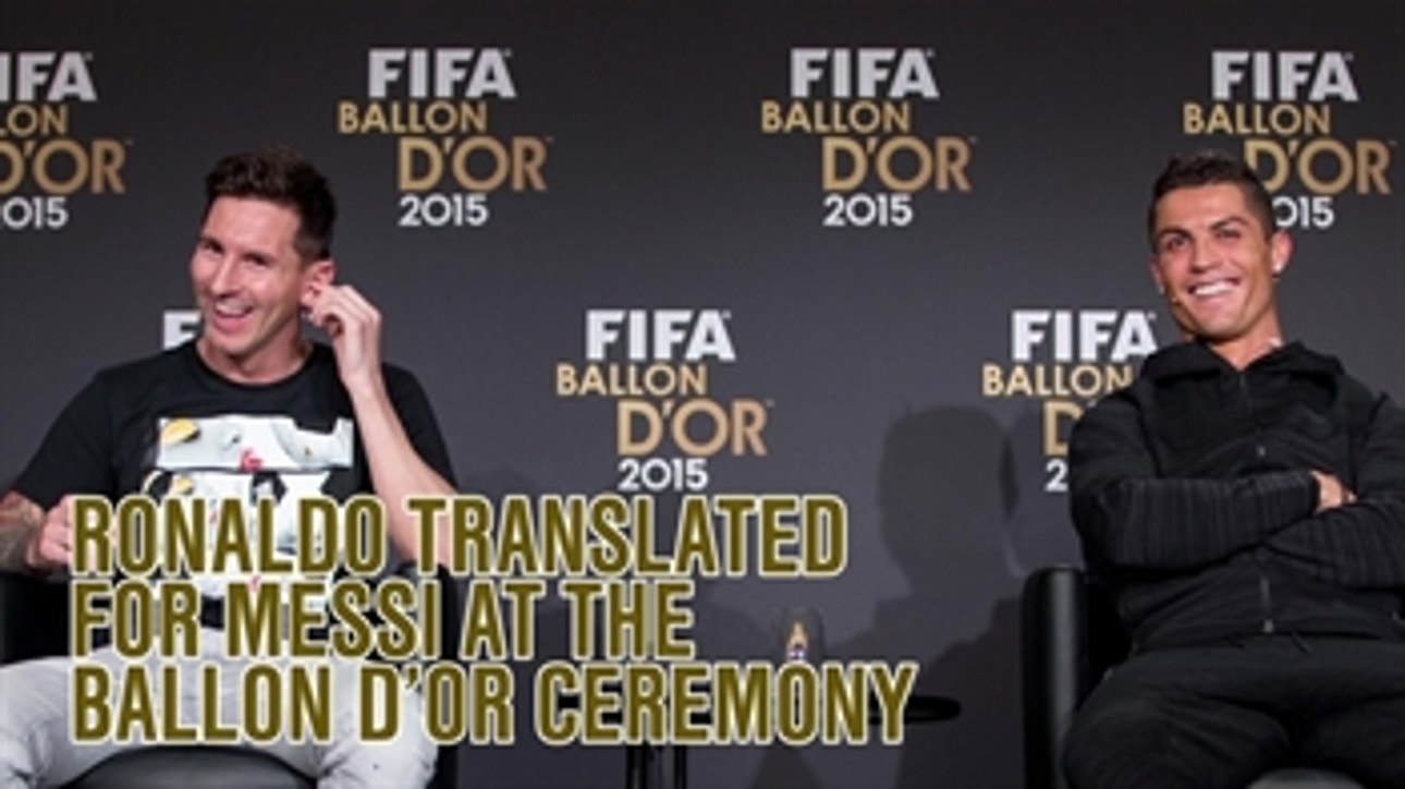Ronaldo translated for Messi at the Ballon d'Or ceremony
