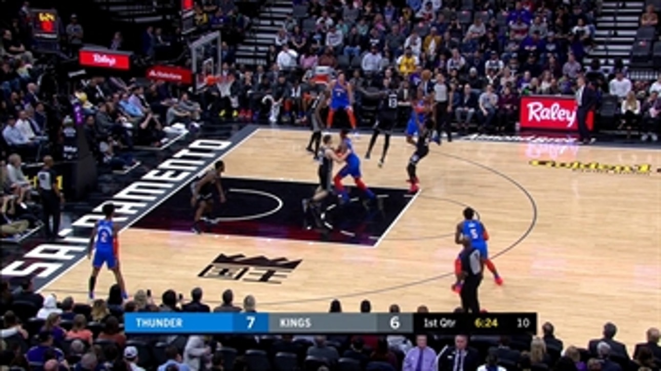 WATCH: Luguentz Dort helps Thunder past the Kings 120-100