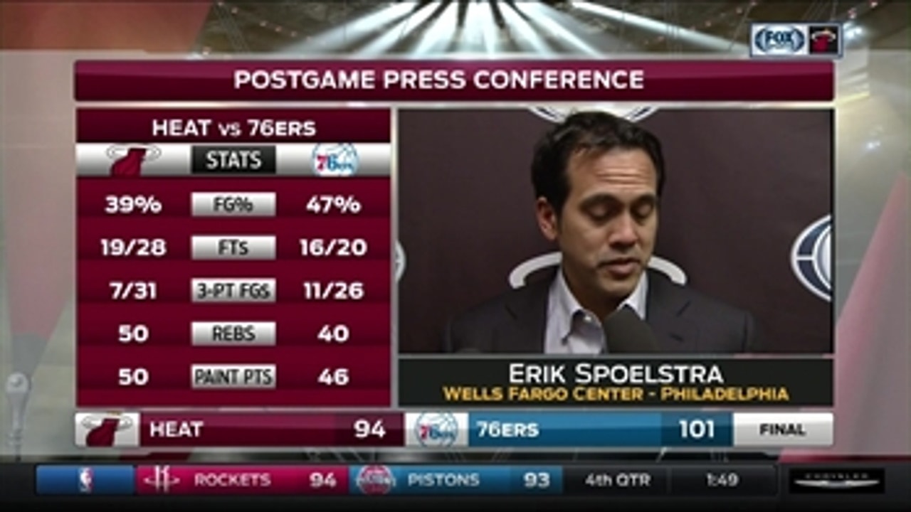 Erik Spoelstra says Heat came up short on too many possessions