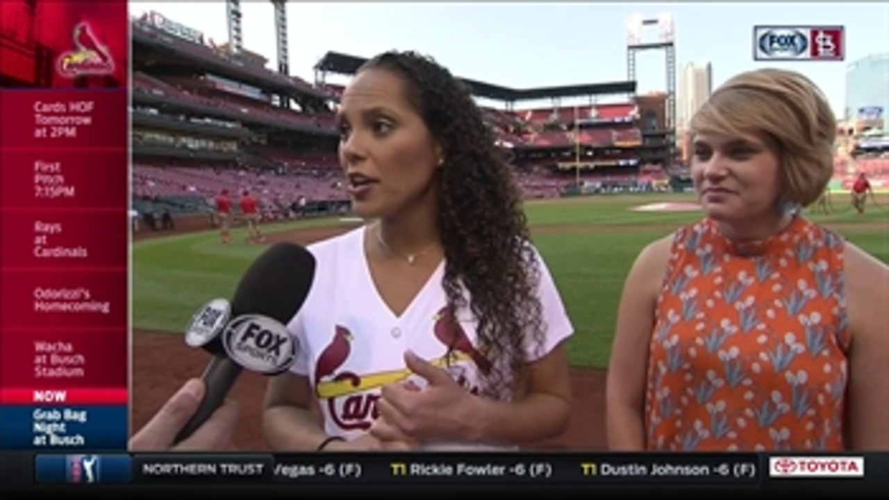 Amber Marmol, Lindsey Weber on Cardinals Wives Grab Bag event
