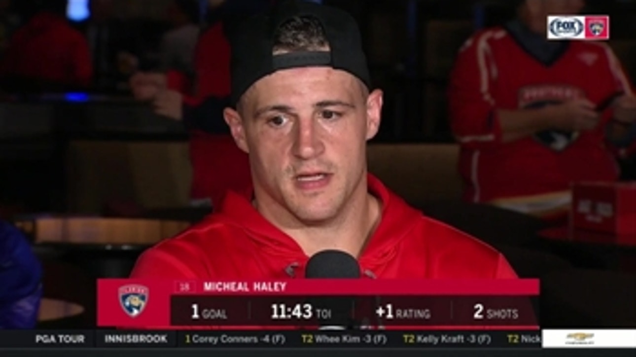 Michael Haley joins Panthers LIVE after a big shutout win