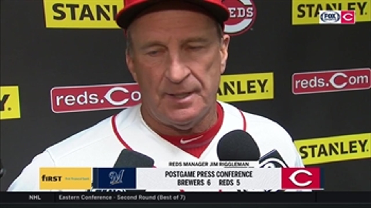Riggleman: 'We had it and they took it from us' after loss to Brewers