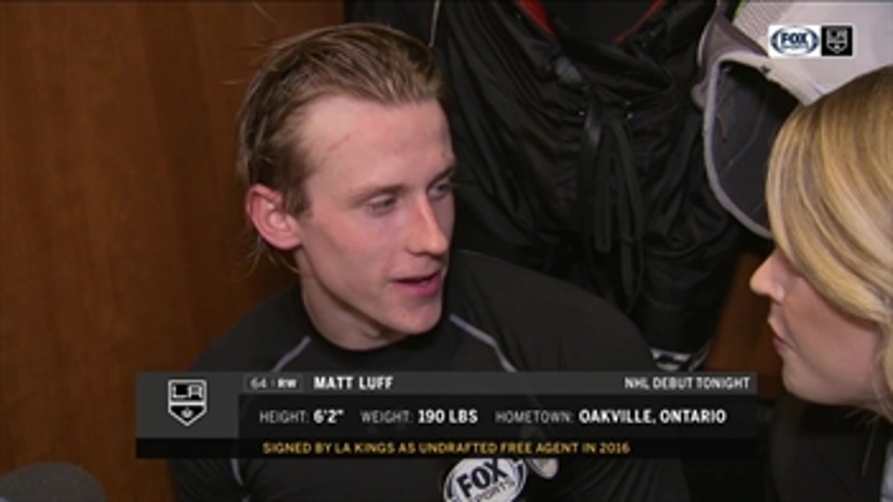 Matt Luff describes 'surreal' NHL debut