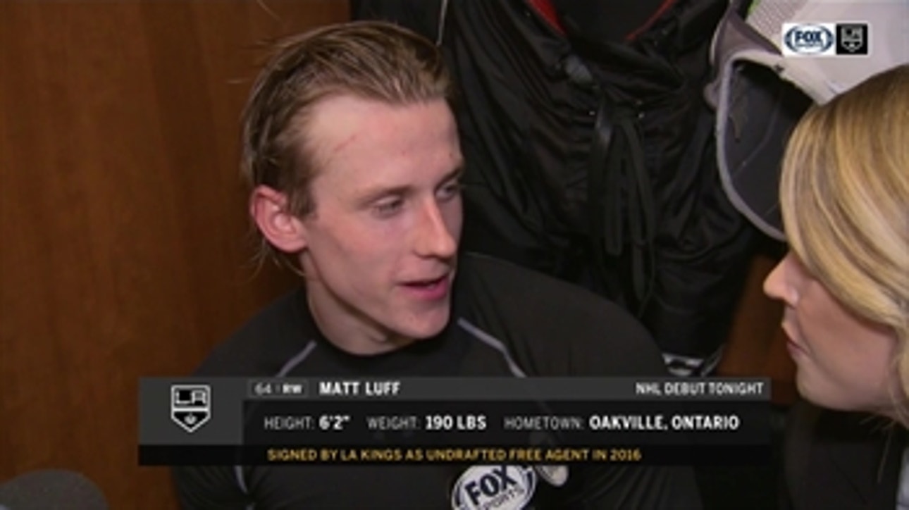 Matt Luff describes 'surreal' NHL debut