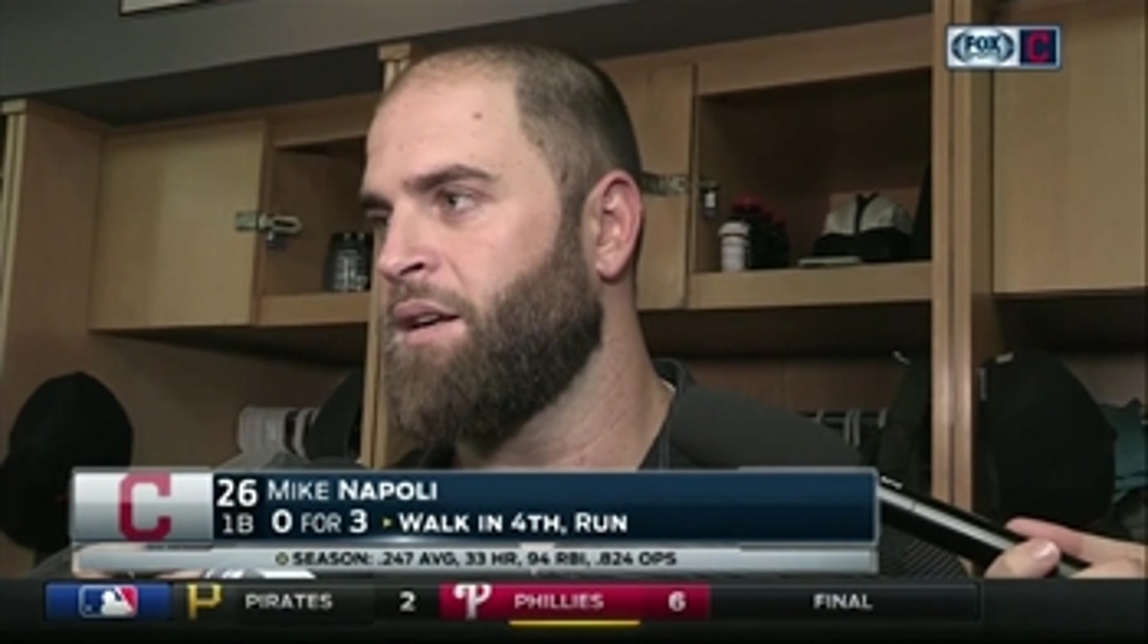 Mike Napoli was quick to credit his teammates after the Indians' win