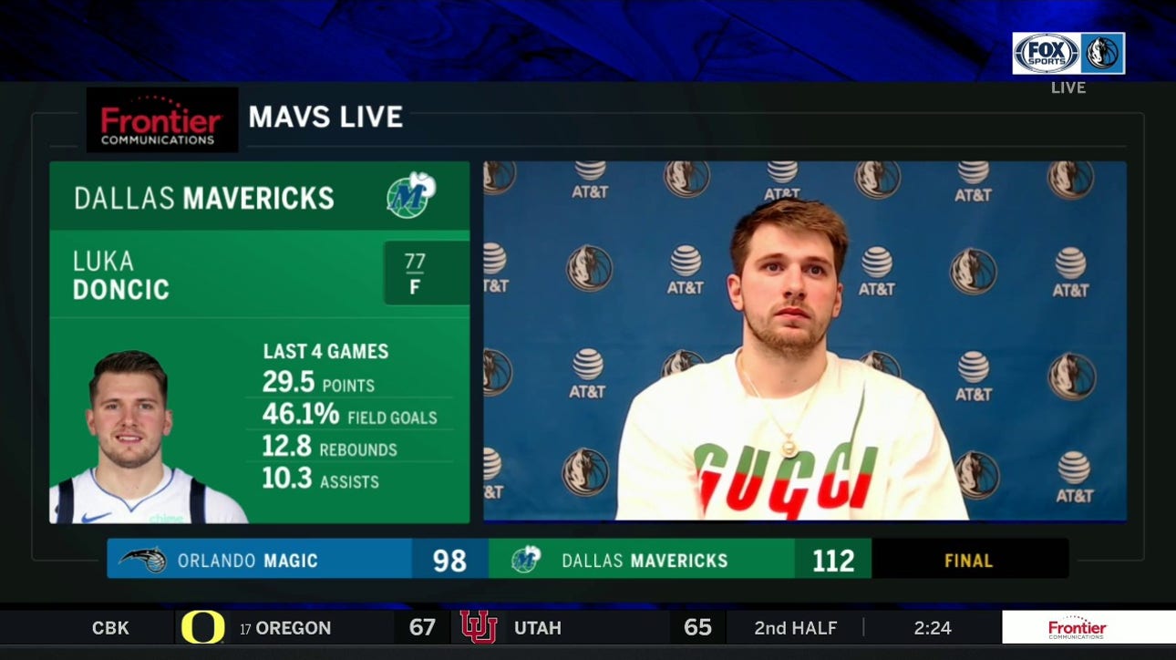 Luka Doncic on the 112-98 win against Orlando