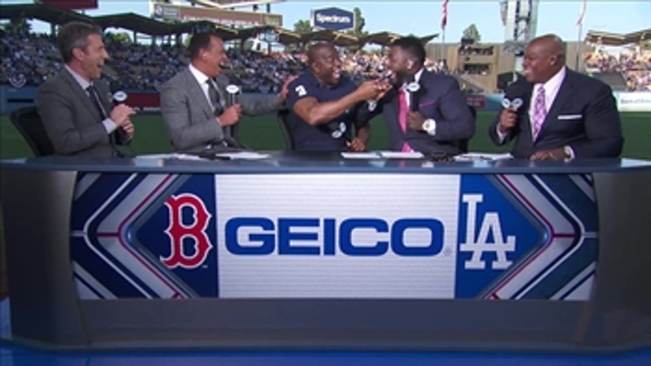 Magic Johnson celebrates his LeBron prediction with the MLB on FOX crew: 'I'm gonna get another superstar next year!'