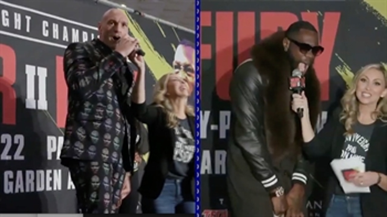 Tyson Fury and Deontay Wilder Grand Arrivals in Las Vegas ' PBC on FOX