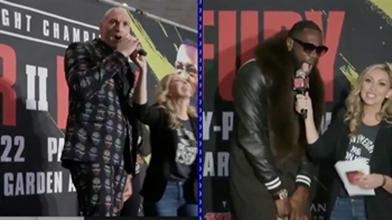 Tyson Fury and Deontay Wilder Grand Arrivals in Las Vegas ' PBC on FOX