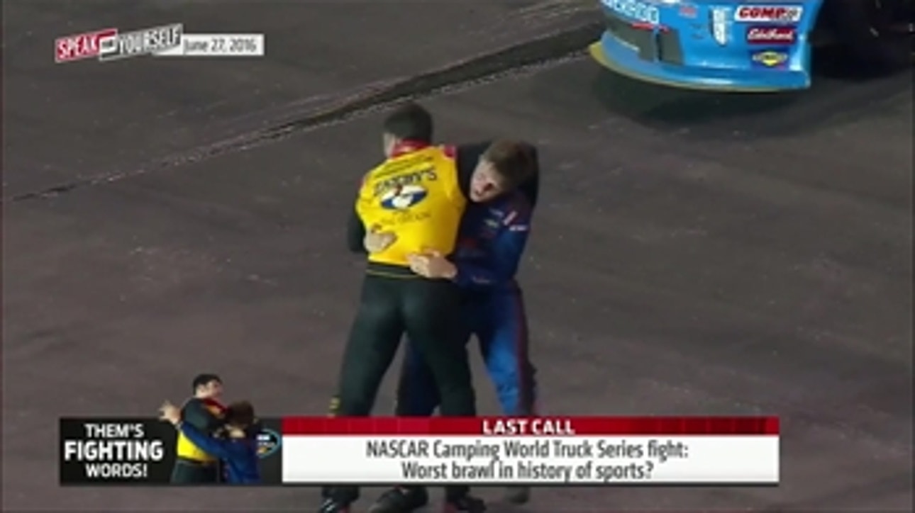 This NASCAR Camping World Truck Series fight was embarrassing - 'Speak for Yourself'