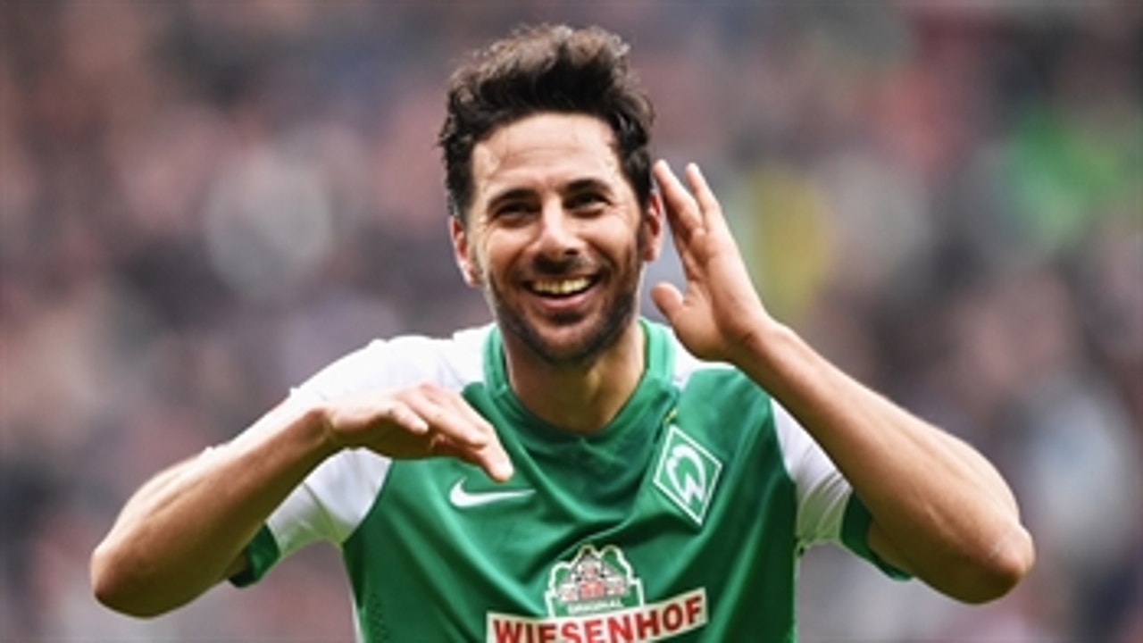 Pizarro scores audacious goal for Werder Bremen vs. Hannover ' 2015-16 Bundesliga Highlights