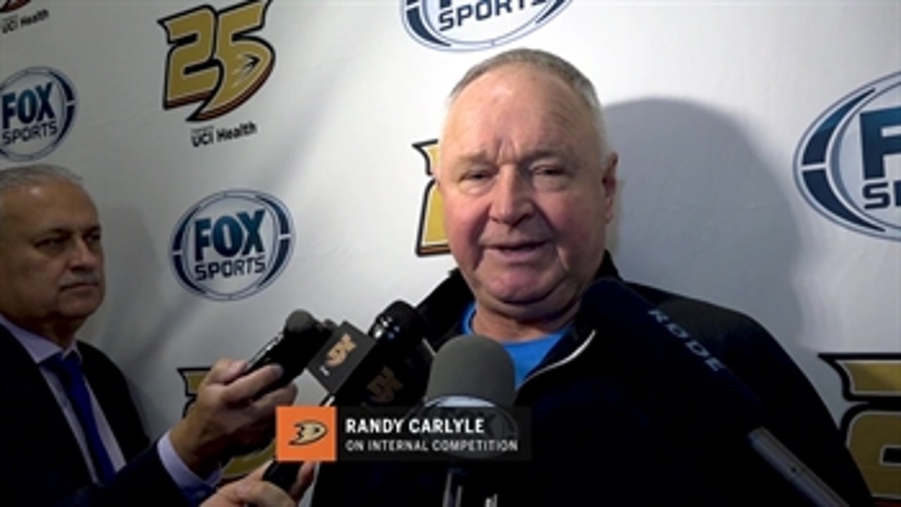 Ducks head coach Randy Carlyle calls internal competition for playing time 'healthy'