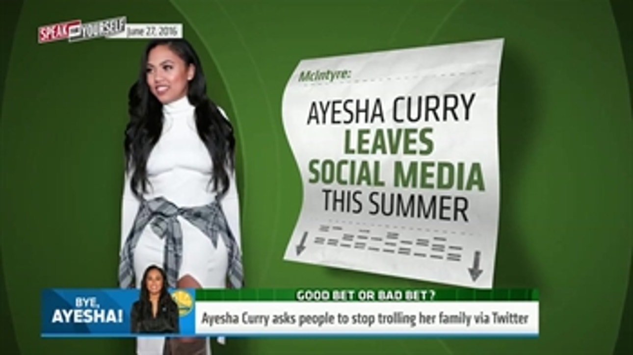 Trolls are going after Ayesha Curry on Twitter - 'Speak for Yourself'