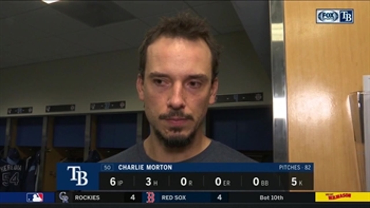 Charlie Morton on throwing 6 scoreless innings after Rays' shutout win over Marlins