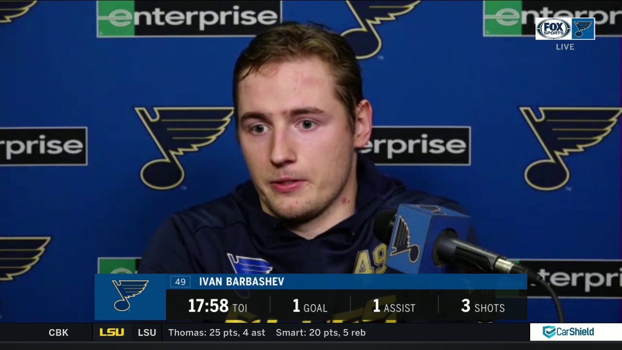 Barbashev: 'I think our team game has been better ... Every single line is going'
