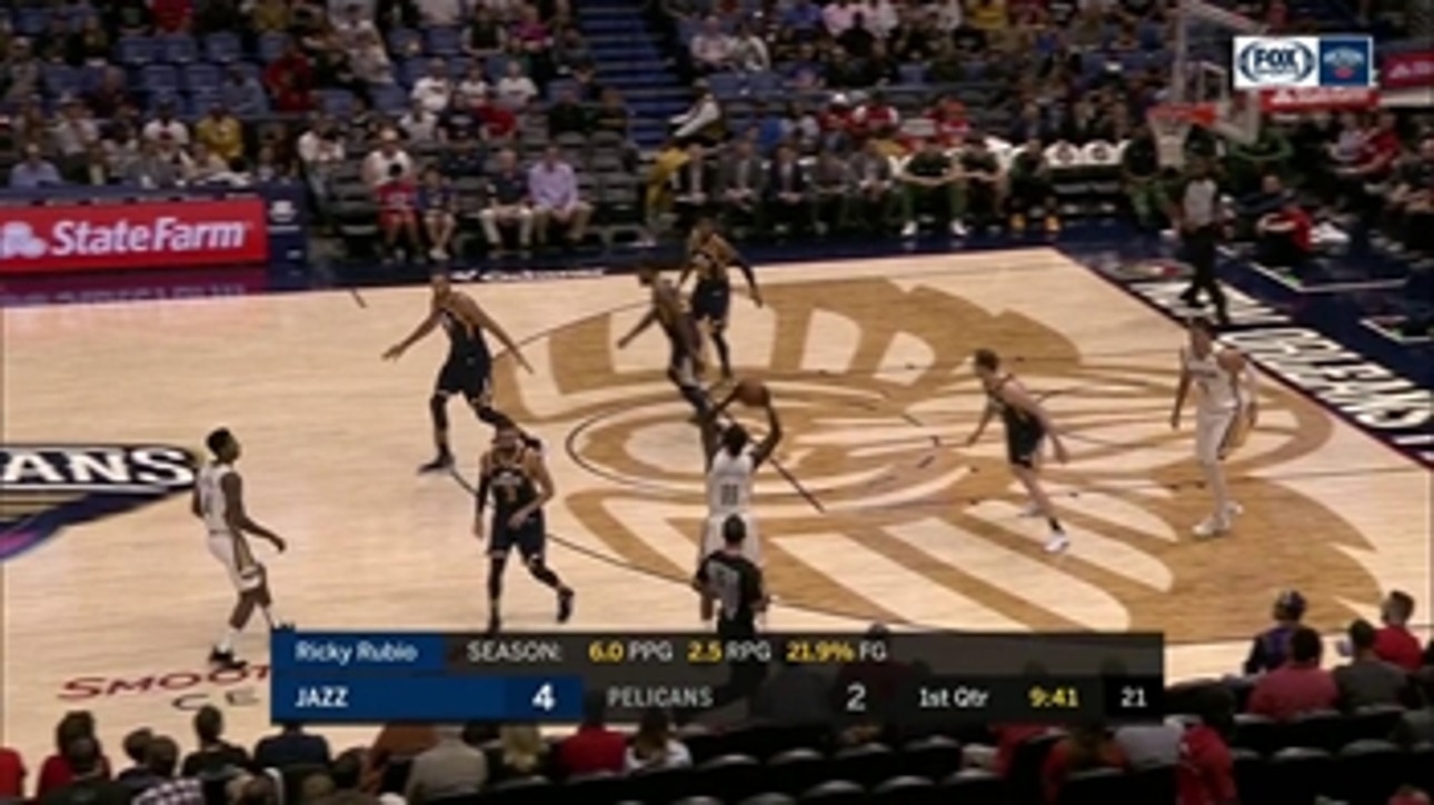 HIGHLIGHTS: Nikola Mirotic DRAINS an early three-pointer ' Utah Jazz at New Orleans Pelicans