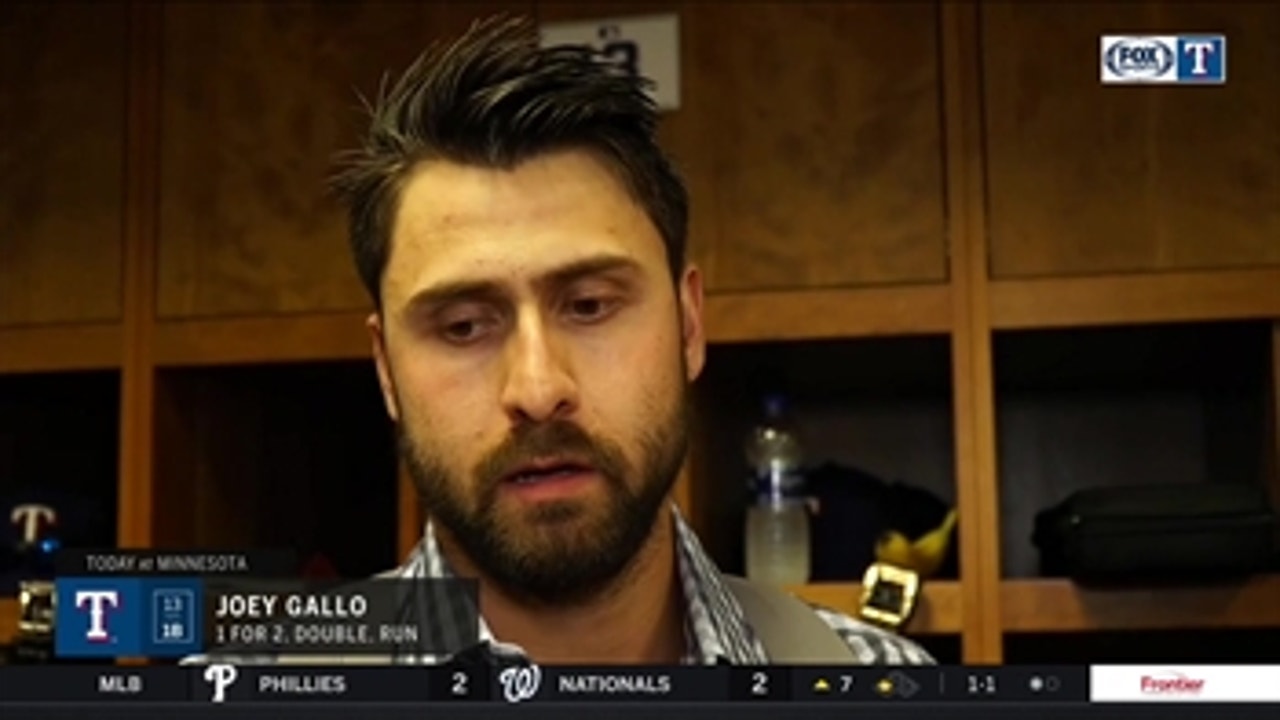 Joey Gallo on leaving the game early in win over Twins