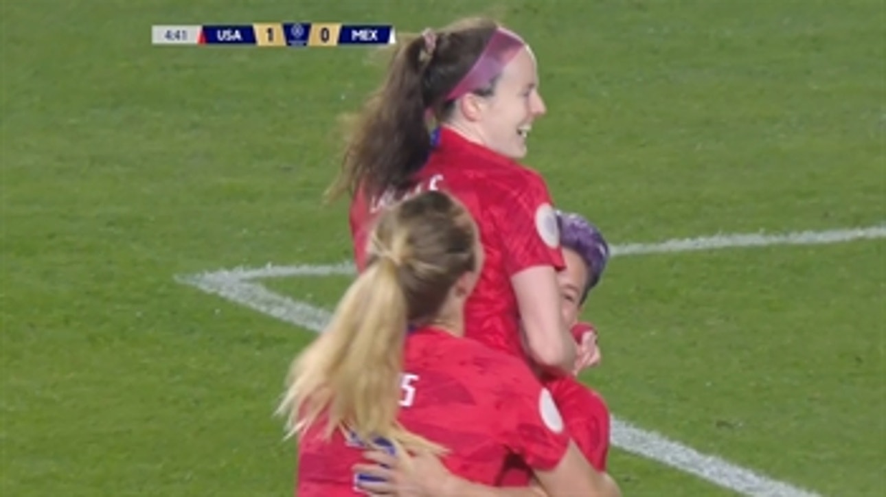 Rose Lavelle strikes from distance to make it 1-0 vs. Mexico