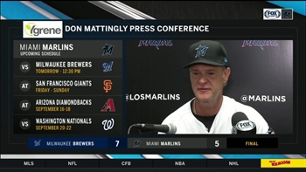 Don Mattingly details Marlins' series loss to Brewers