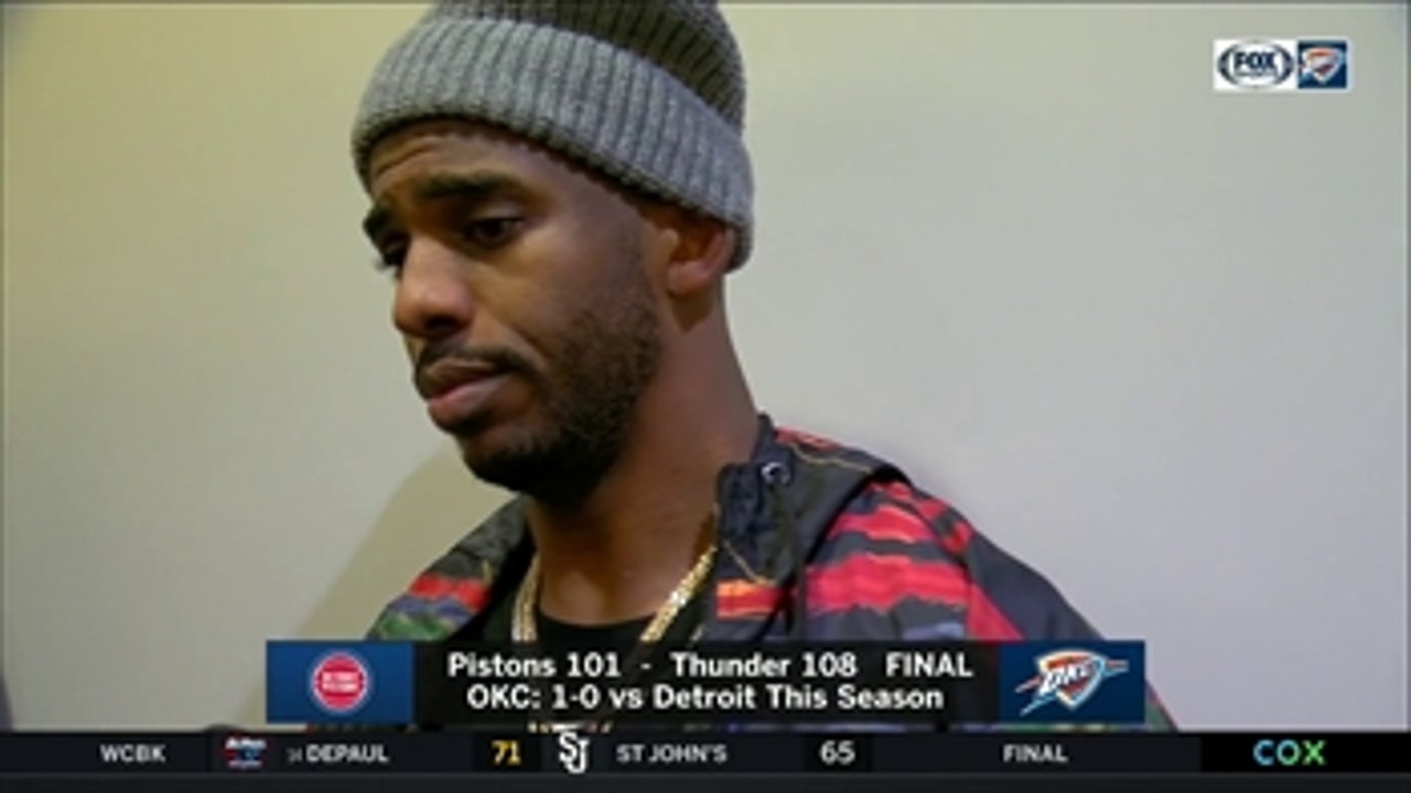 Chris Paul on OKC Executing Down the Stretch in Win over Pistons
