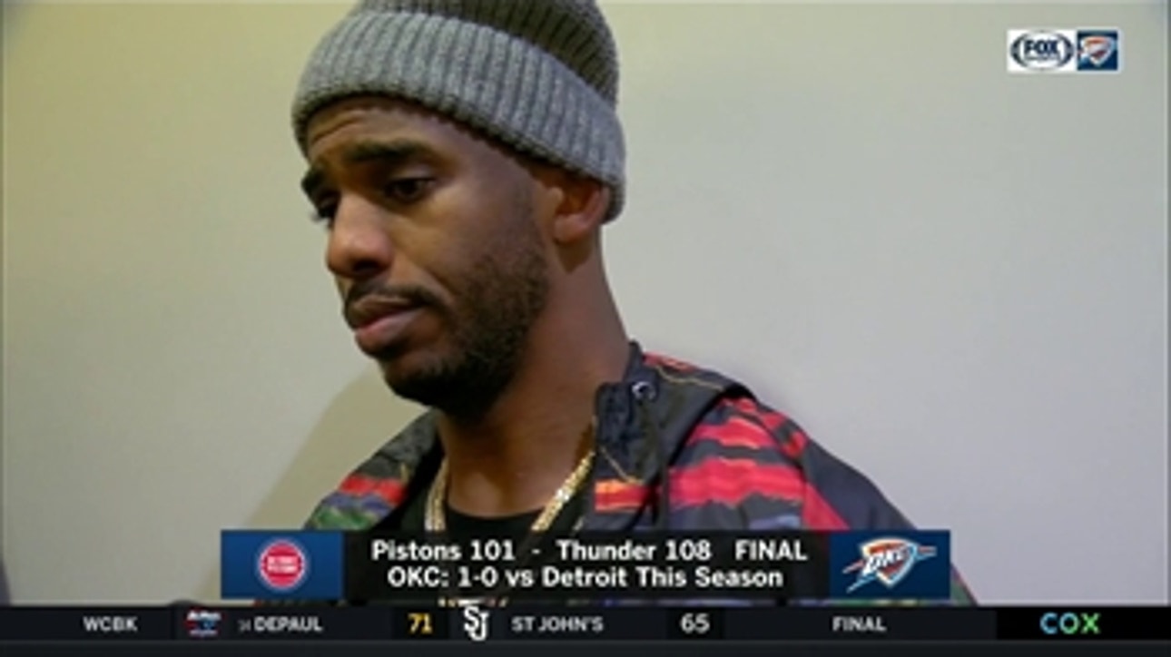 Chris Paul on OKC Executing Down the Stretch in Win over Pistons