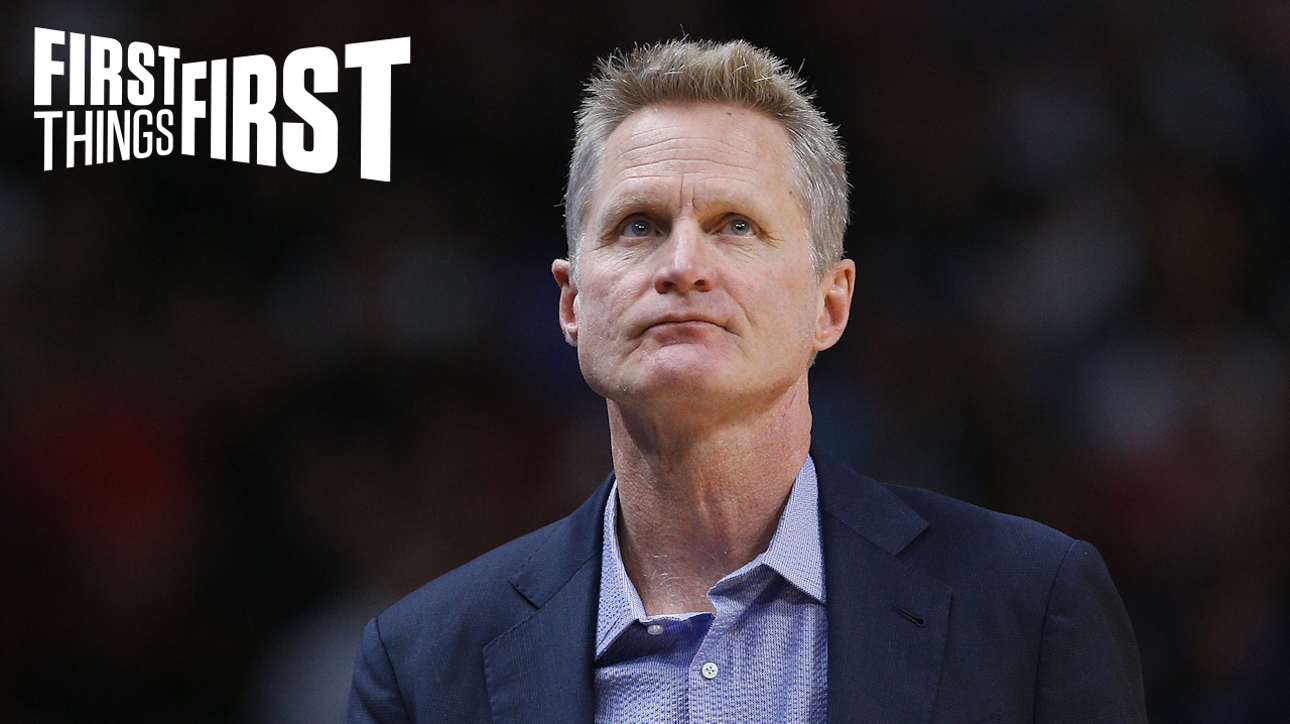 Nick Wright: 'Steve Kerr's indignation is misplaced'; He's indirectly talking about Kevin Durant | FIRST THINGS FIRST