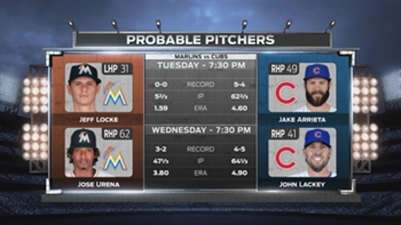 The Marlins hope to bounce back in game 2 vs. Cubs