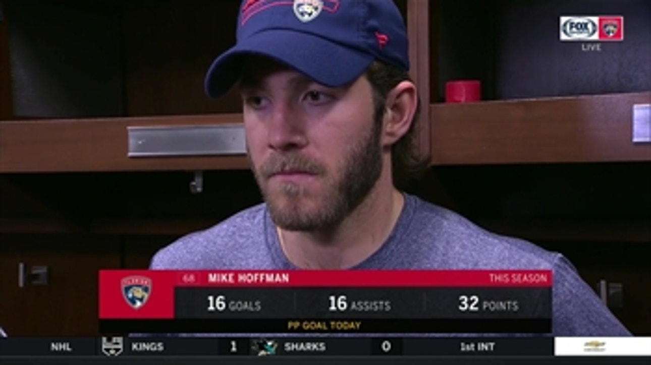 Mike Hoffman recaps 2-1 win over Red Wings: ‘We played smart hockey’