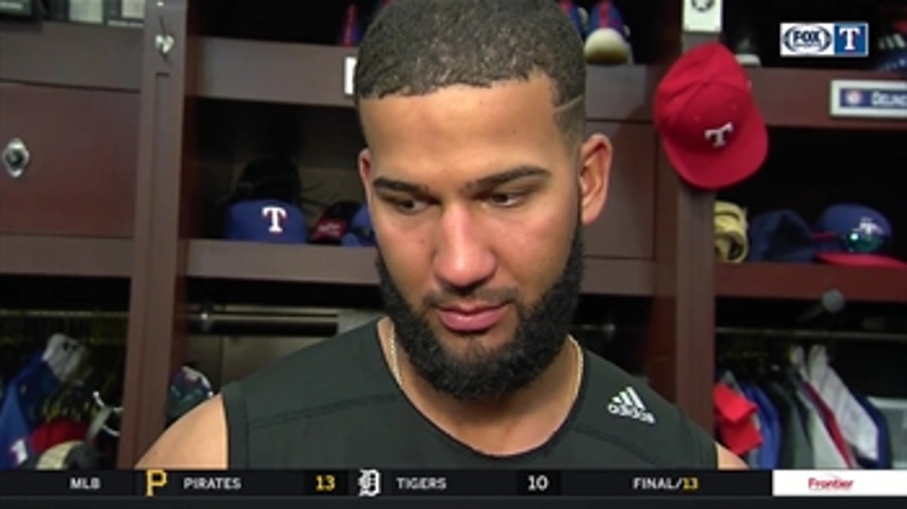 Nomar Mazara on his first homer of the season