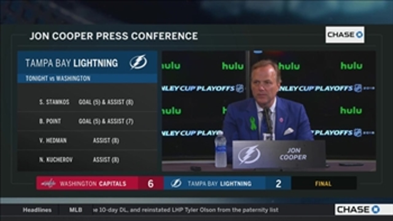 Jon Cooper not thinking about switching goalies, breaks down Game 2 loss