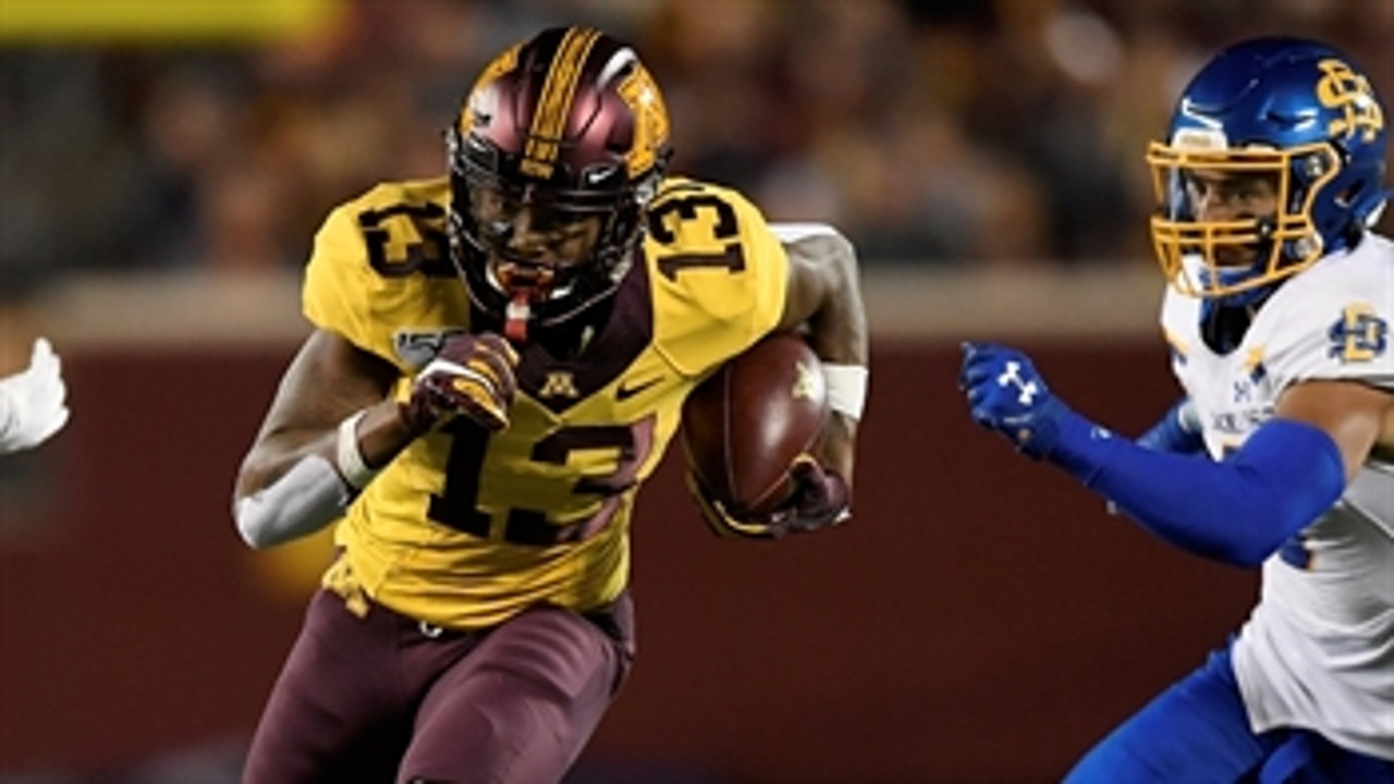 Rashod Bateman hauls in 42-yard one-handed touchdown grab in Minnesota's win