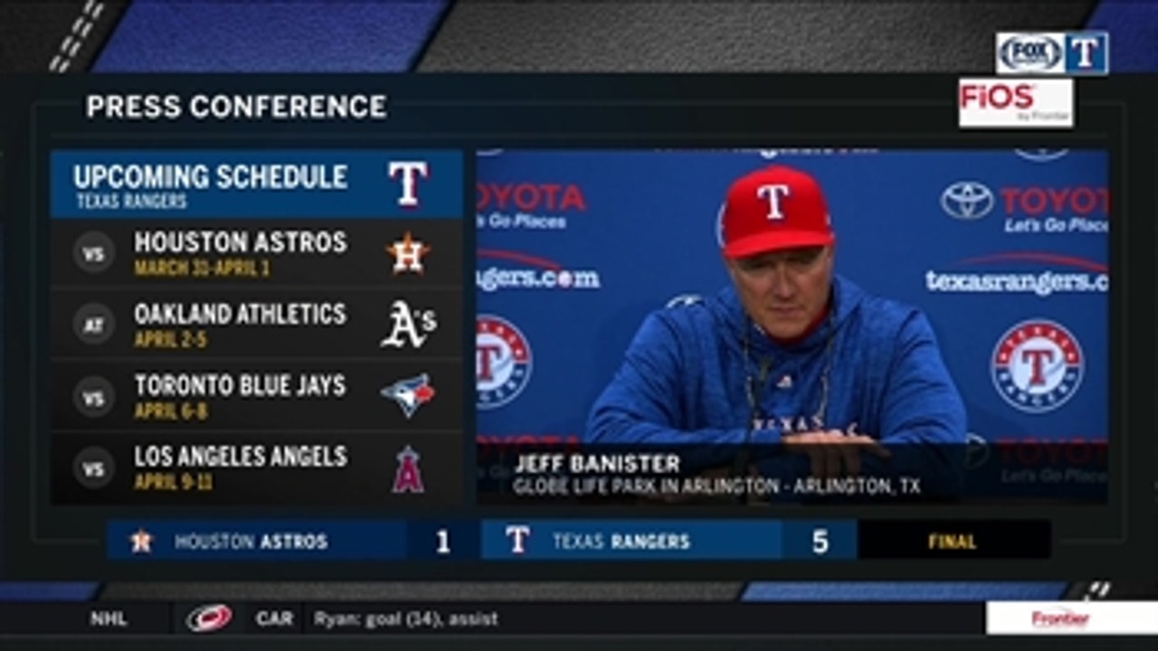 Jeff Banister on making smart plays despite the two errors