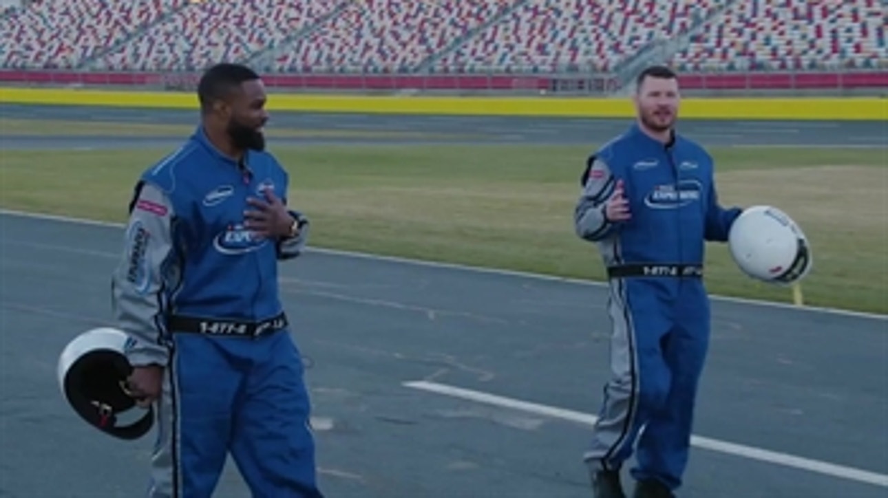 Tyron Woodley and Michael Bisping take on Bubba Wallace, Ricky Stenhouse jr. and Austin Dillion