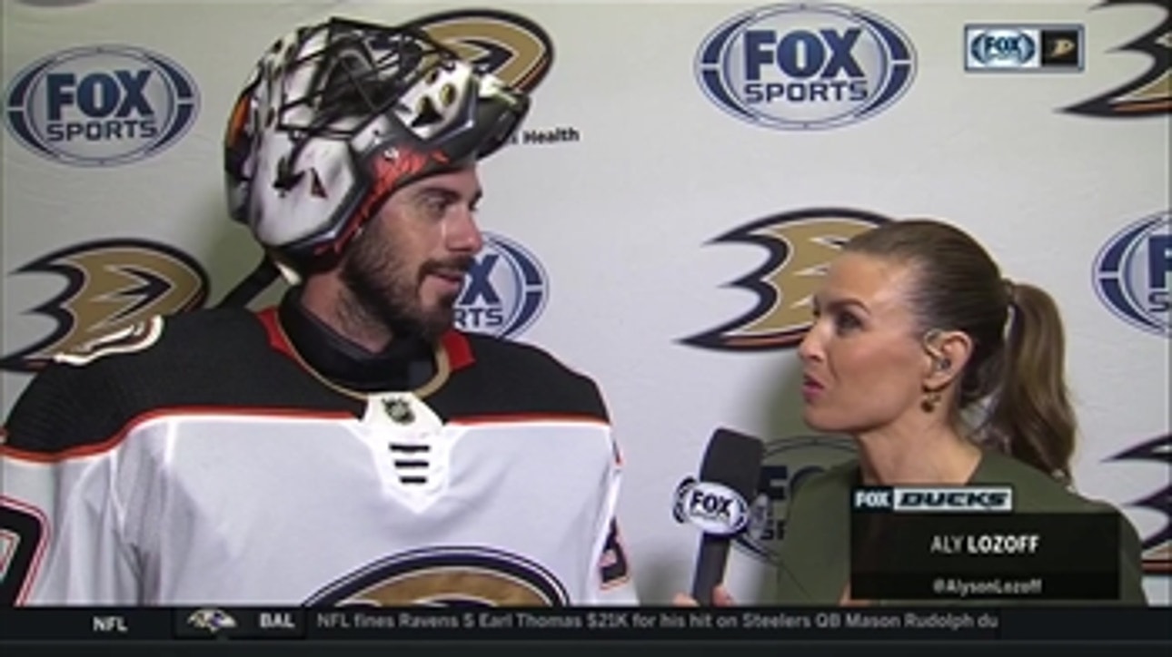 Ducks' Ryan Miller and Cam Fowler react to Anaheim's fourth win of 2019-'20