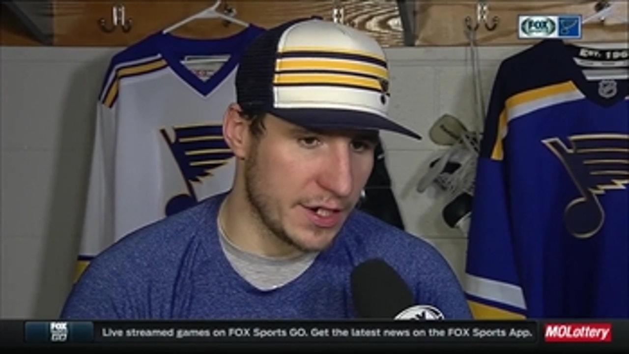 Steen: It was 'nice' to get back into the Blues lineup