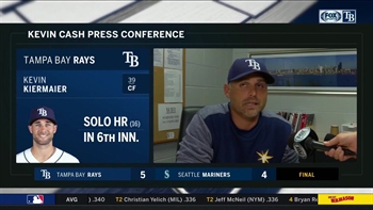 Kevin Cash recaps Rays' across-the-board contributions after 5-4 win vs. Mariners