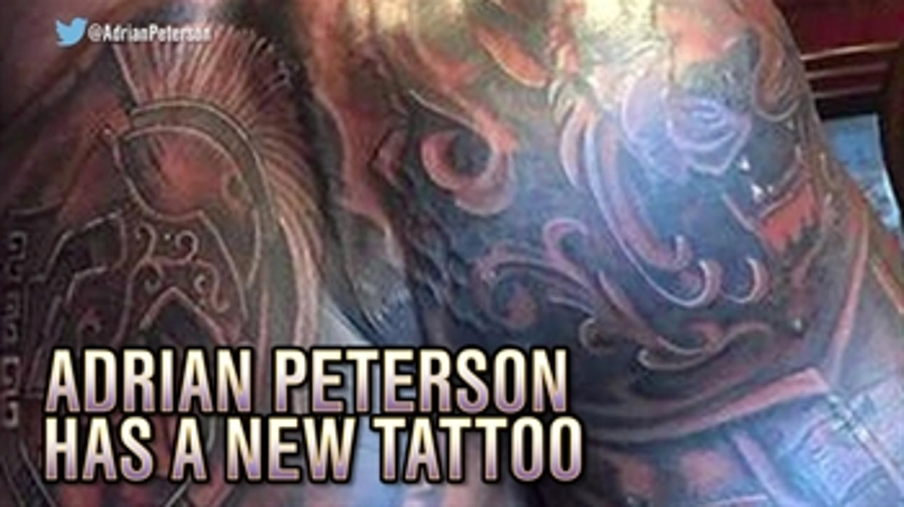 Adrian Peterson has huge new tattoo, same hefty goal for this season