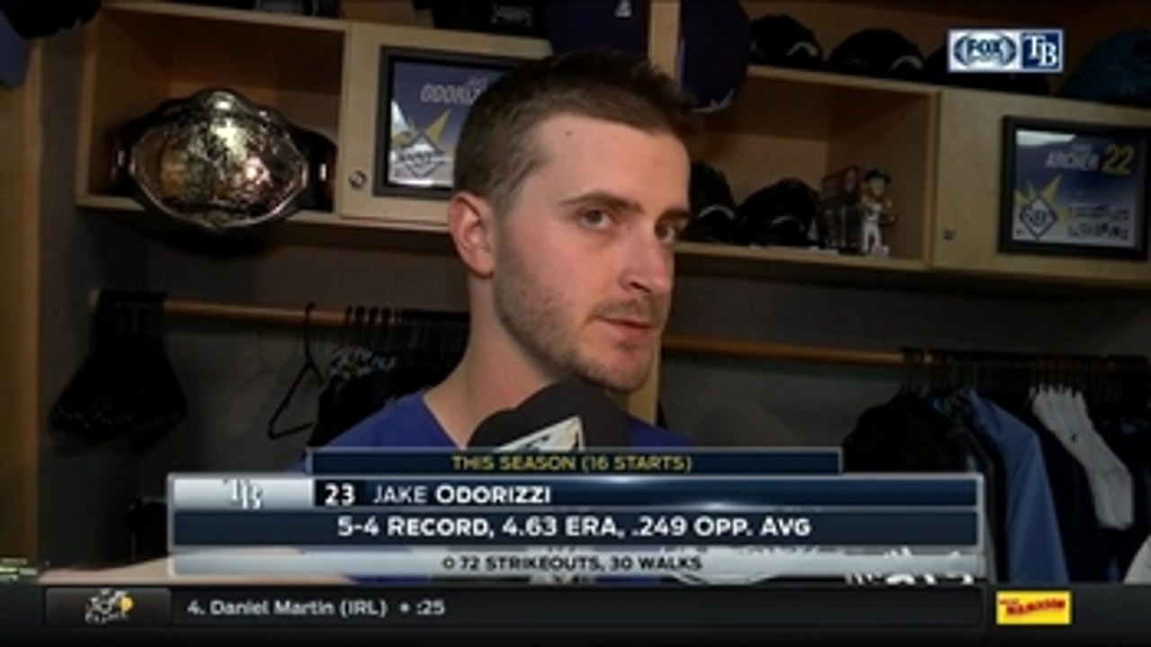 Jake Odorizzi says he felt good early, but things got away from him