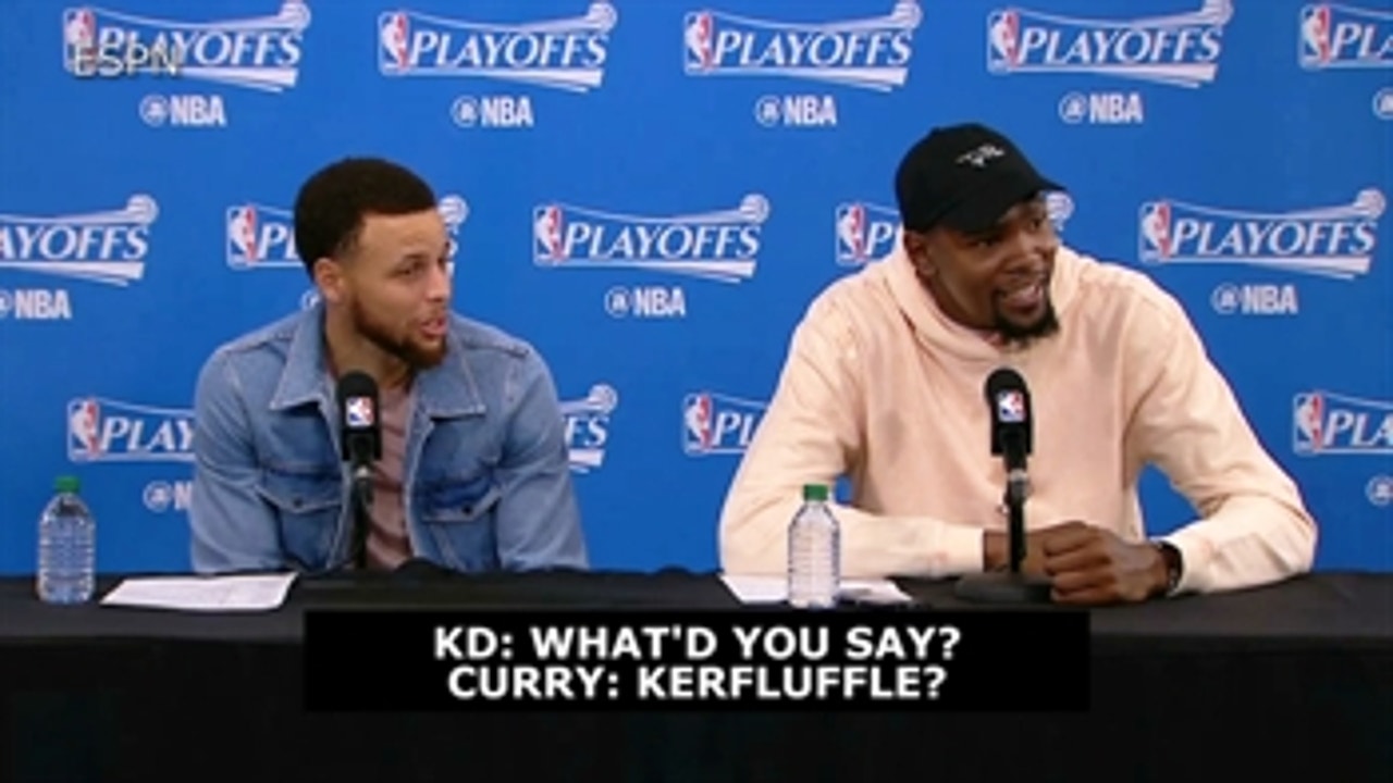 Curry, Durant joke about "Gobert kerfuffle" after Game 3 win