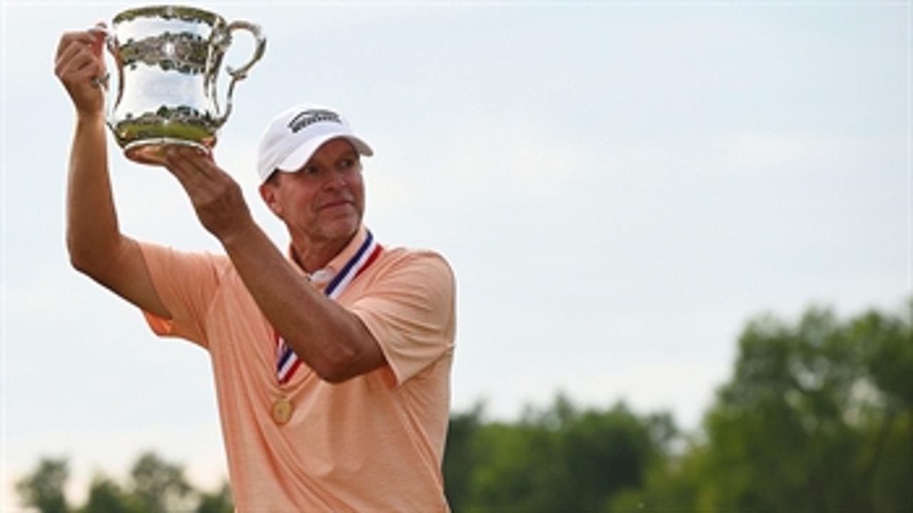 An emotional Steve Stricker talks about his dominant win at the U.S. Senior Open