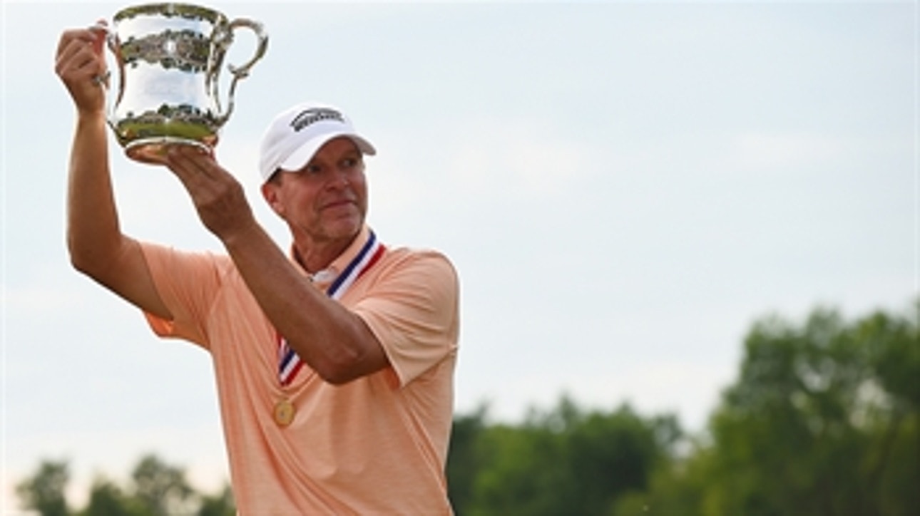 An emotional Steve Stricker talks about his dominant win at the U.S. Senior Open