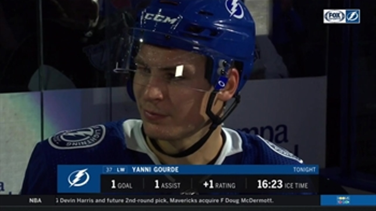 Yanni Gourde: 'It was a big win for us tonight'