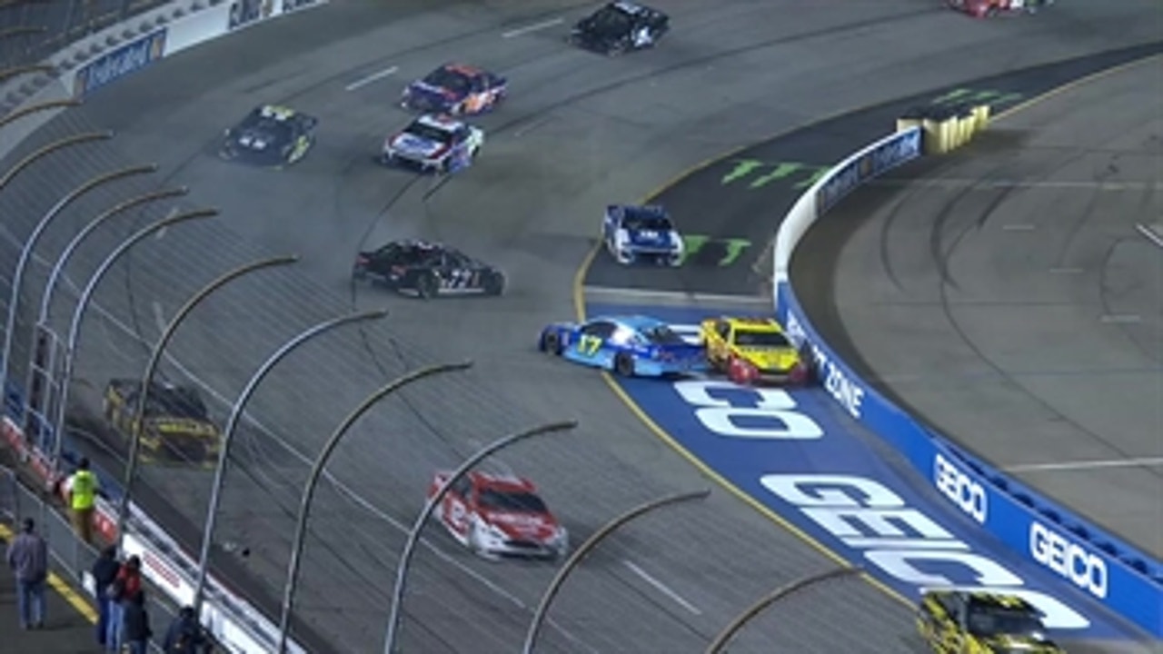 Brad Keselowski narrowly escapes wreck between Ryan Blaney, Ricky Stenhouse Jr. ' 2018 RICHMOND RACEWAY ' FOX NASCAR