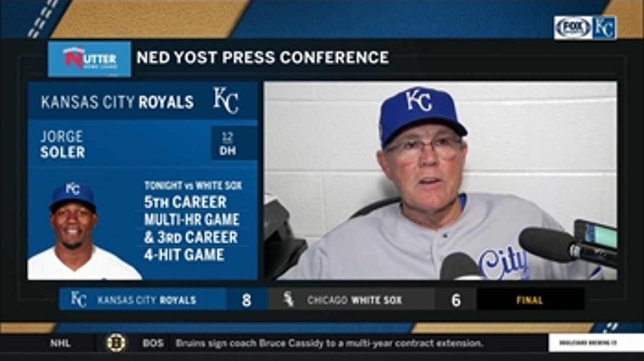 Yost on Soler: 'He's come a long way over the course of a year'
