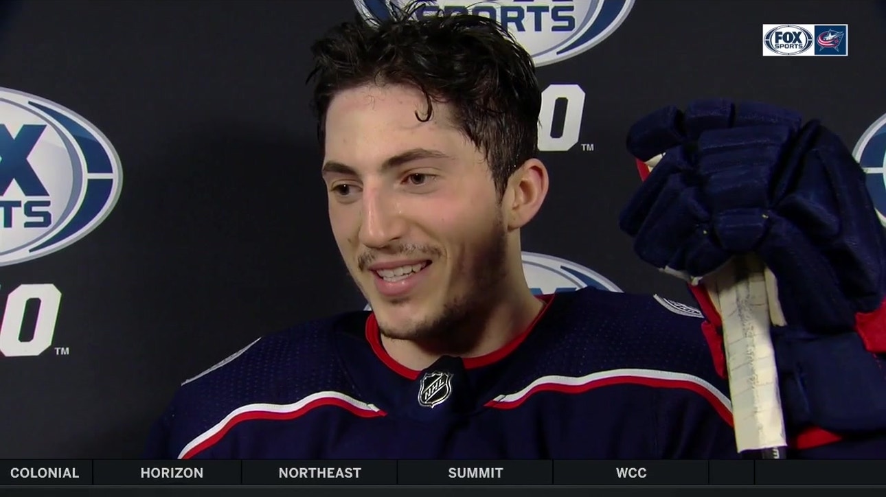 Zach Werenski had to appropriately celebrate his first goal in 30 games