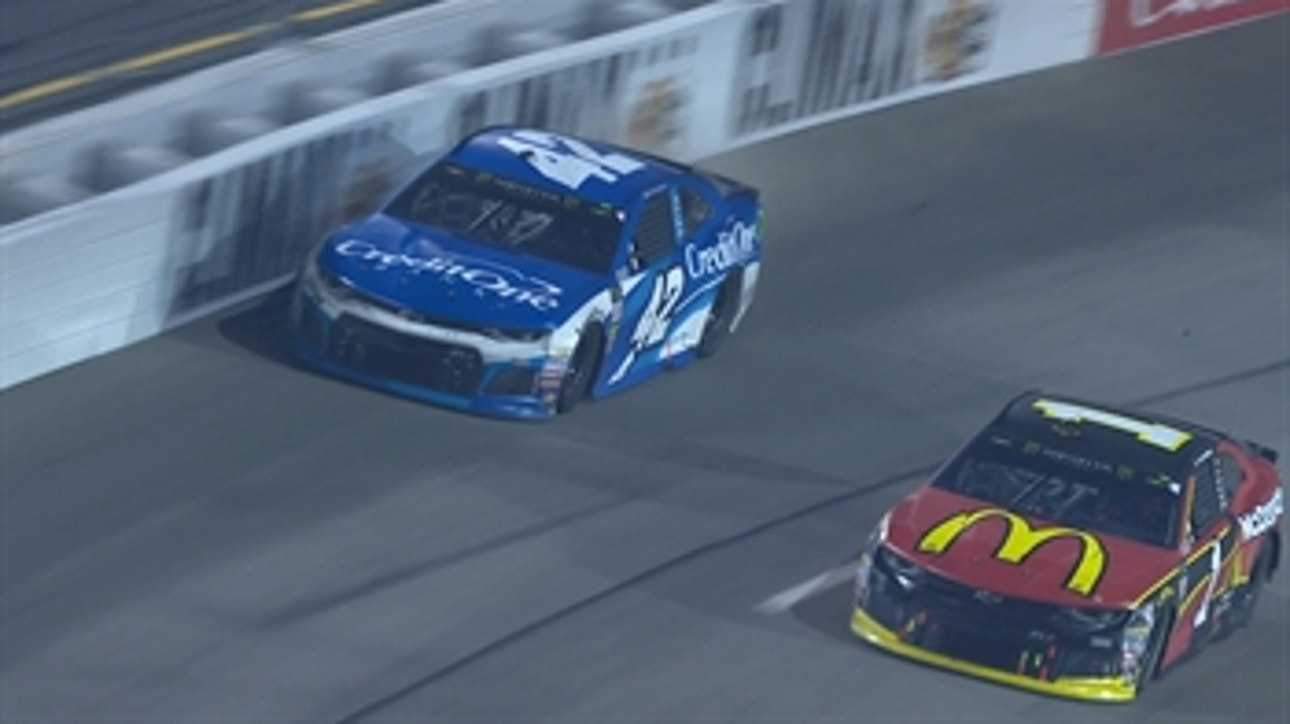 Jamie McMurray unhappy with Kyle Larson after slamming the wall | 2018 RICHMOND | FOX NASCAR