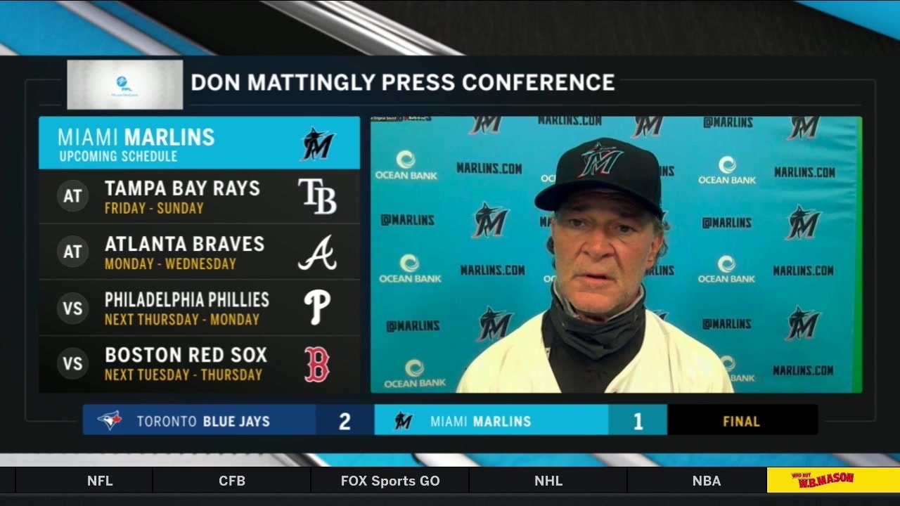 Don Mattingly breaks down Marlins' loss to Blue Jays