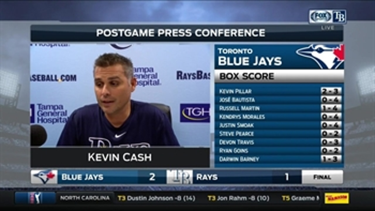 Kevin Cash after loss: We got an awesome performance from Alex Cobb