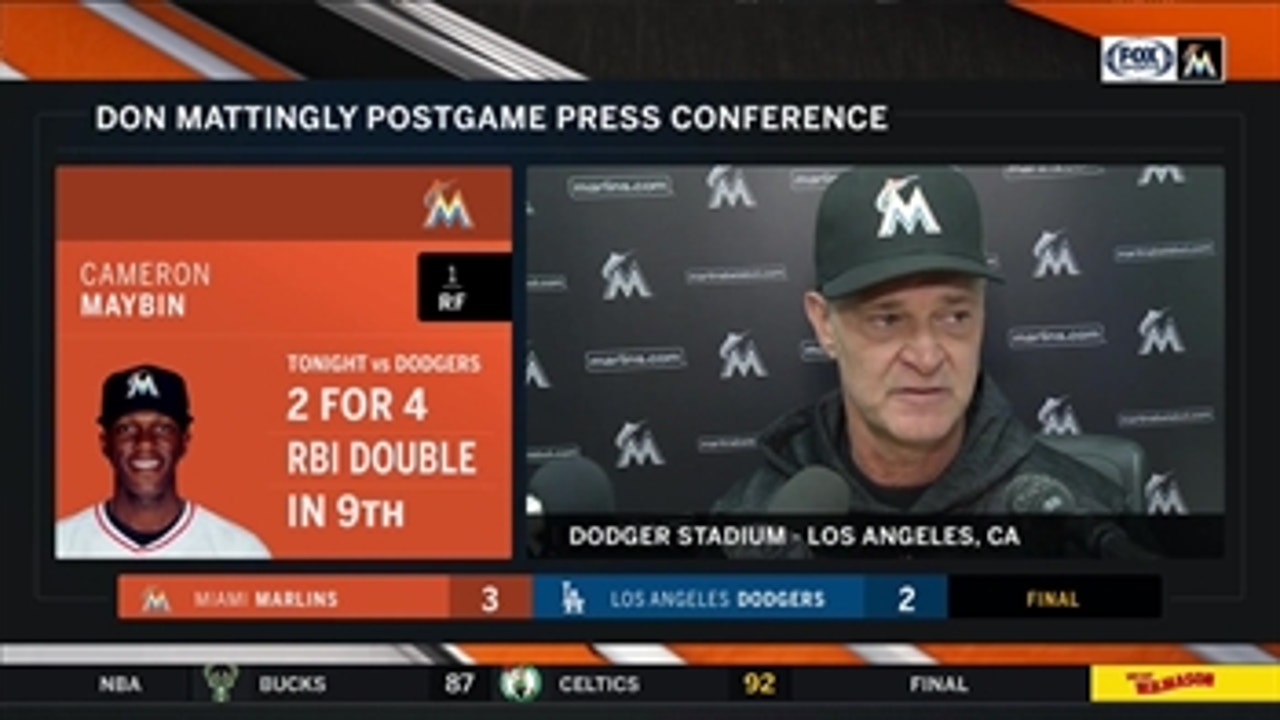 Marlins manager Don Mattingly breaks down win over Dodgers
